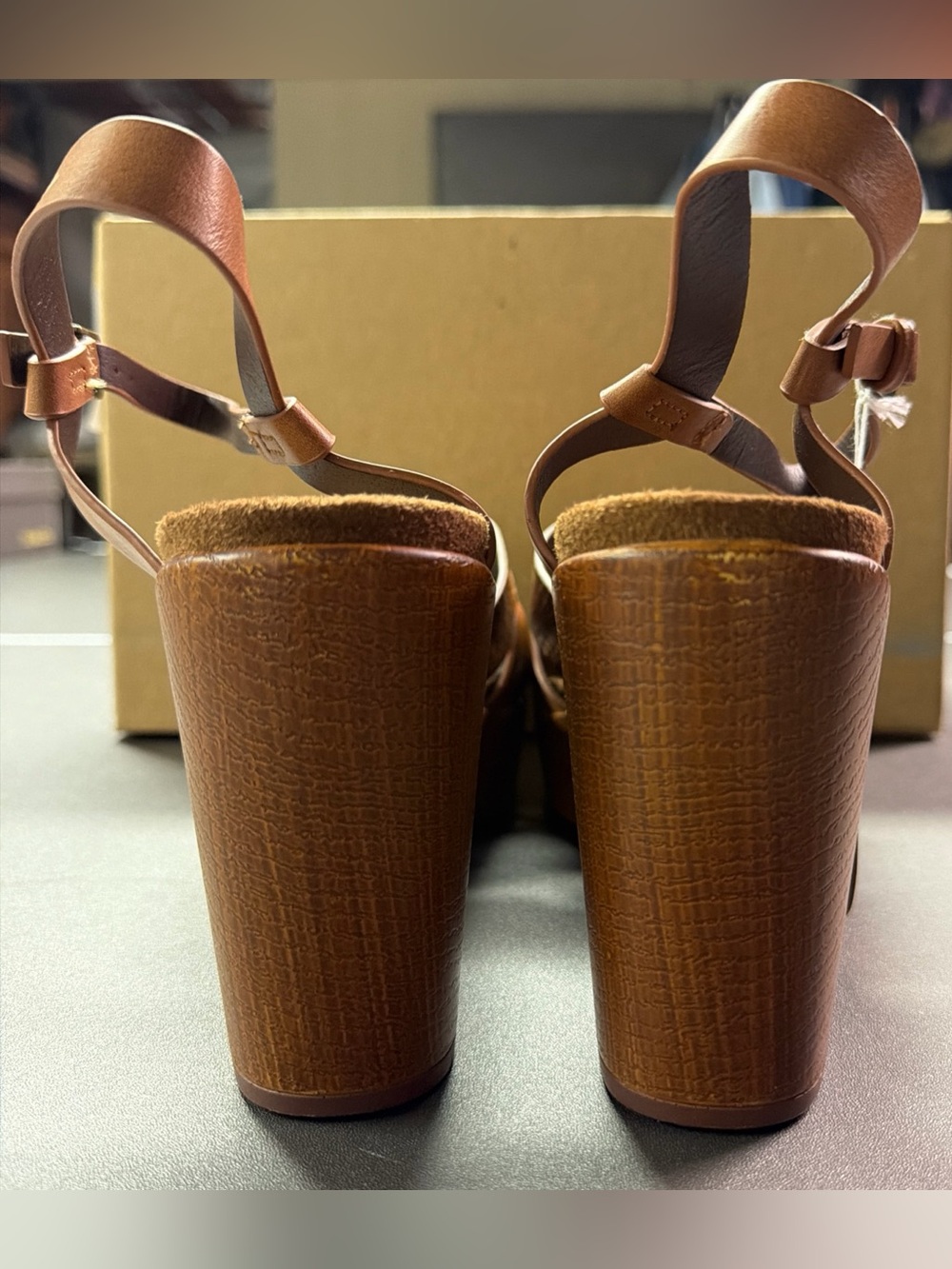 WHITE MOUNTAIN FOOTBEDS Womens Brown 1-1/2" Platform Achiever Heeled Sandal 11 M - Picture 6 of 9